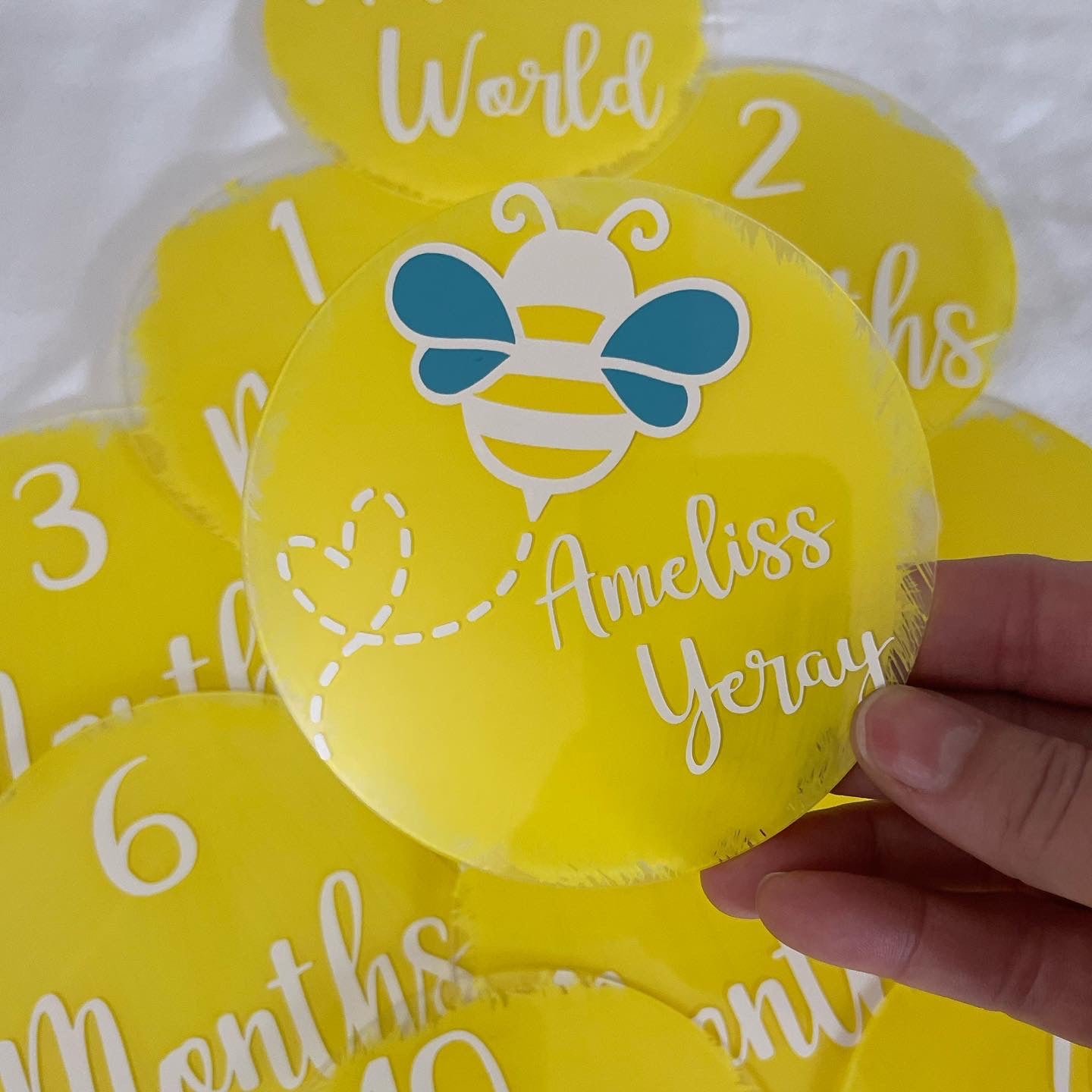 BABY MONTHLY MILESTONE SIGN PERSONALIZED