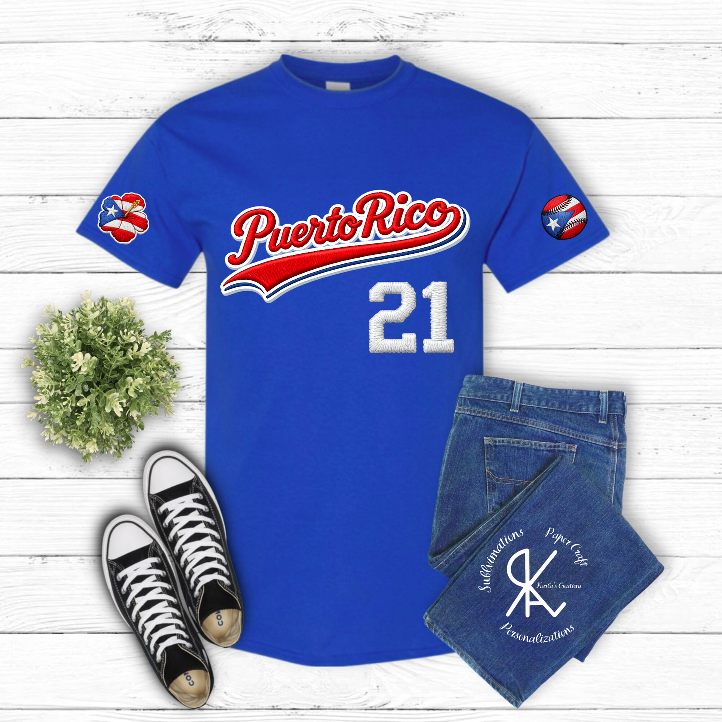 Puerto Rico 21 Baseball Shirt | Crop Top para Damas, T-Shirt Unisex o Jersey Unisex | Camisa Boricua Baseball Style