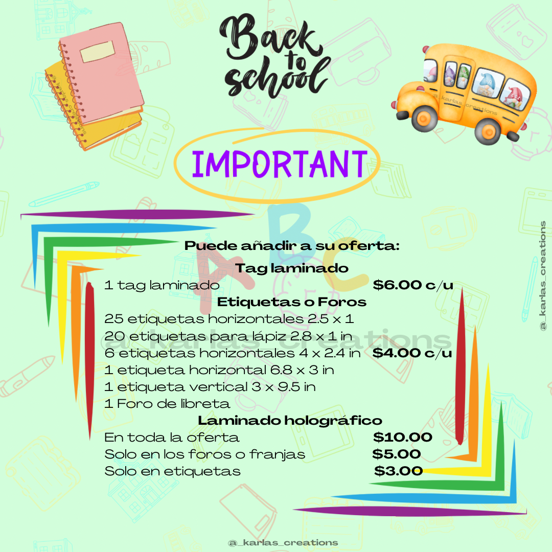 OFERTAS BACK TO SCHOOL