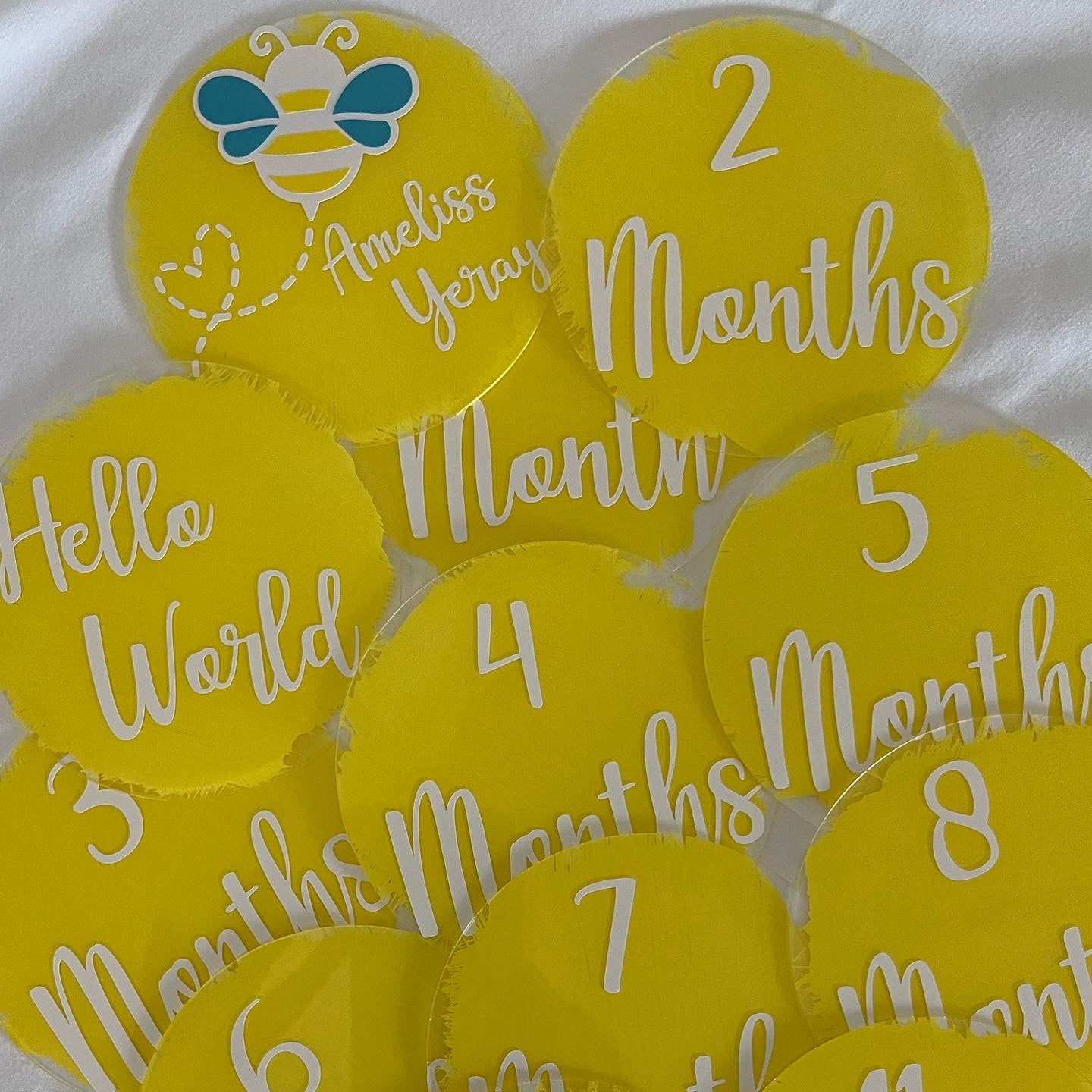 BABY MONTHLY MILESTONE SIGN PERSONALIZED