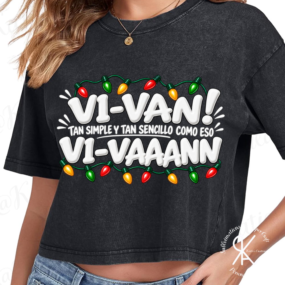 VI-VANNN! | Crop Top - Puerto Rican Christmas Shirt 🎄🇵🇷