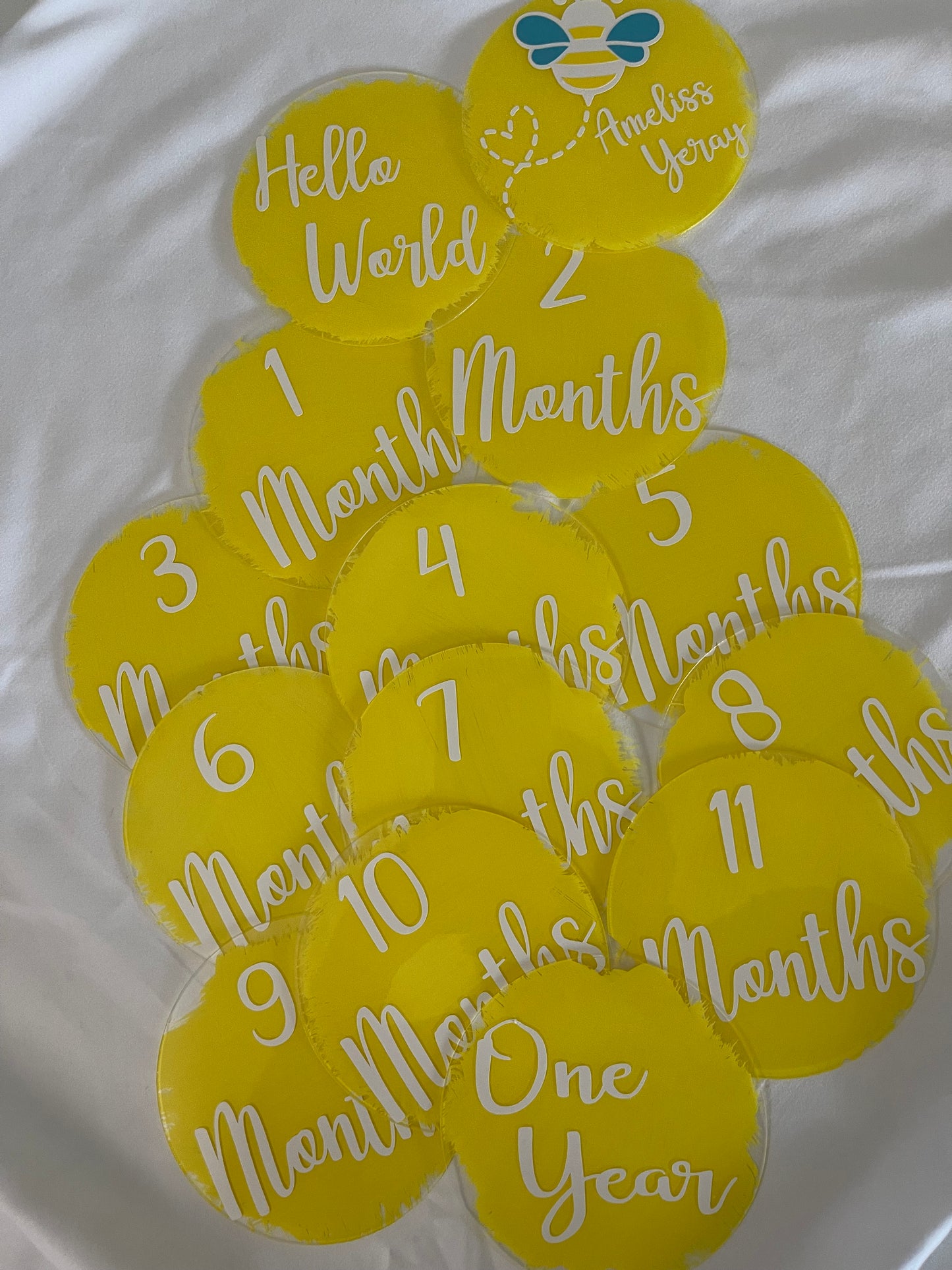 BABY MONTHLY MILESTONE SIGN PERSONALIZED