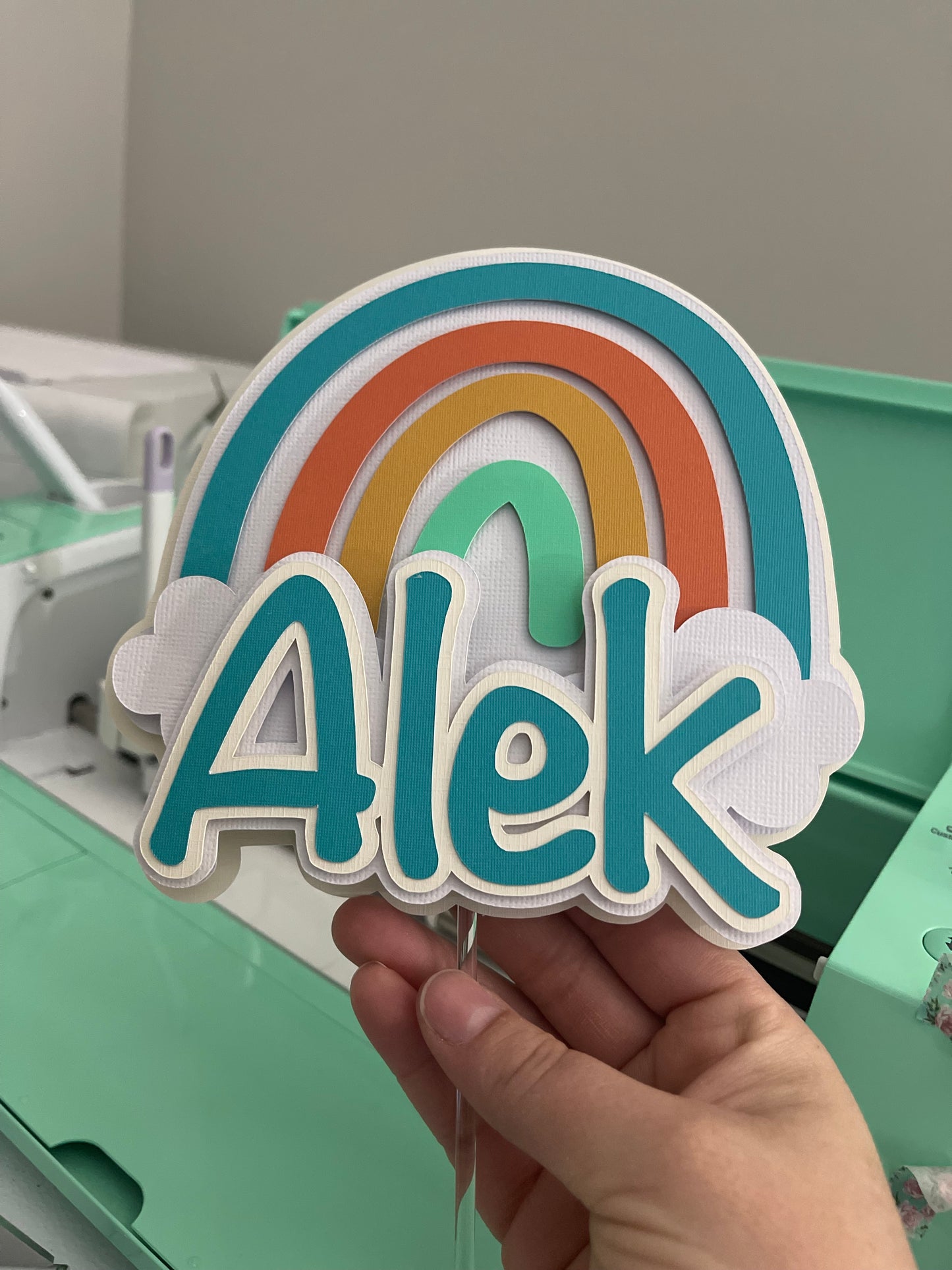 CAKE TOPPER SENCILLO PERSONALIZADO
