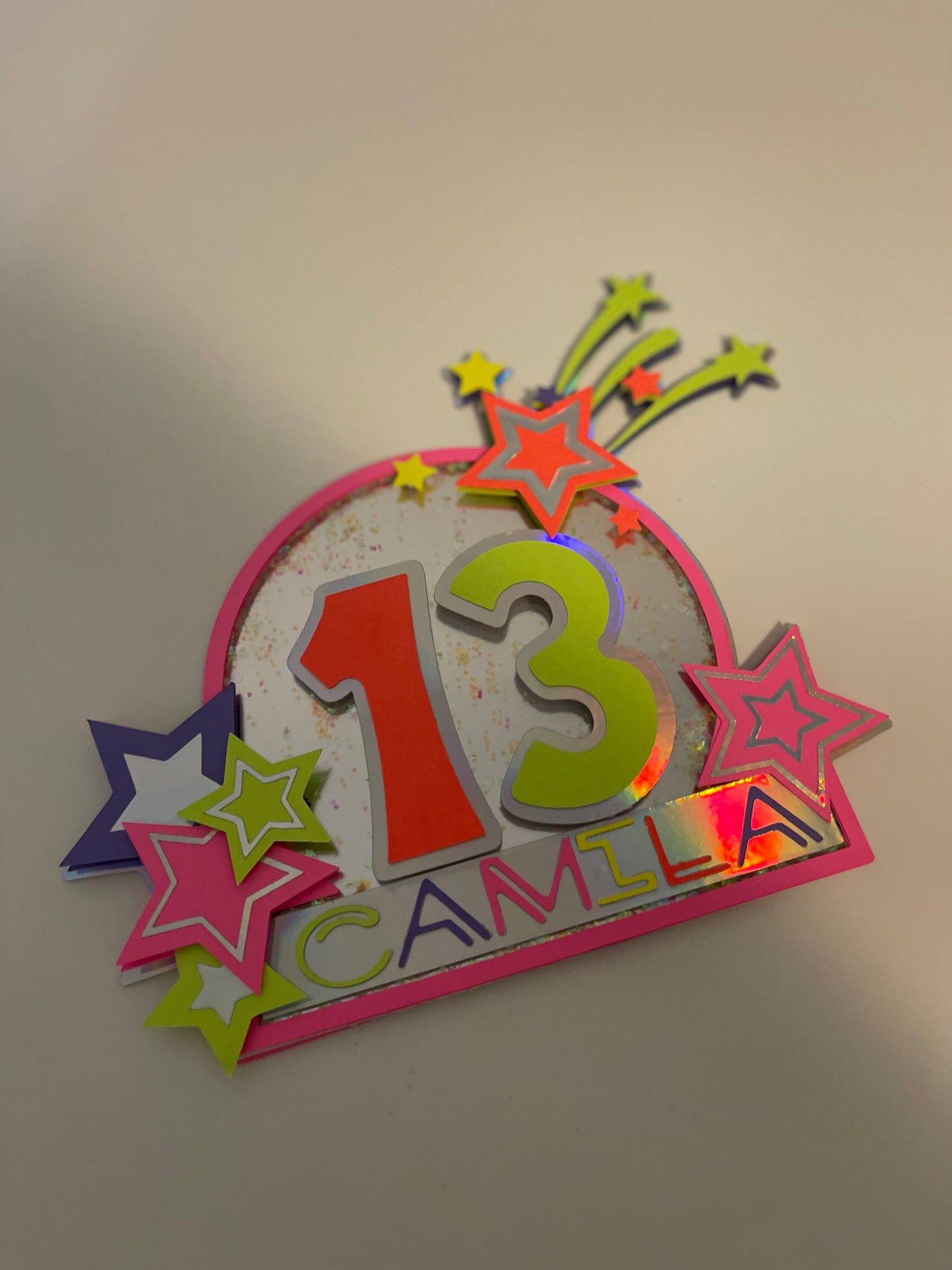 CAKE TOPPER SENCILLO PERSONALIZADO