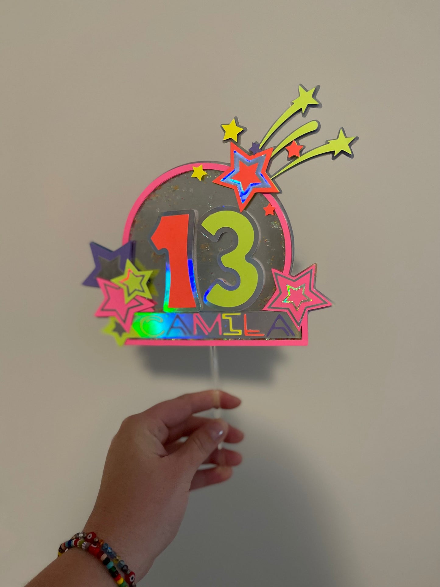 CAKE TOPPER SENCILLO PERSONALIZADO