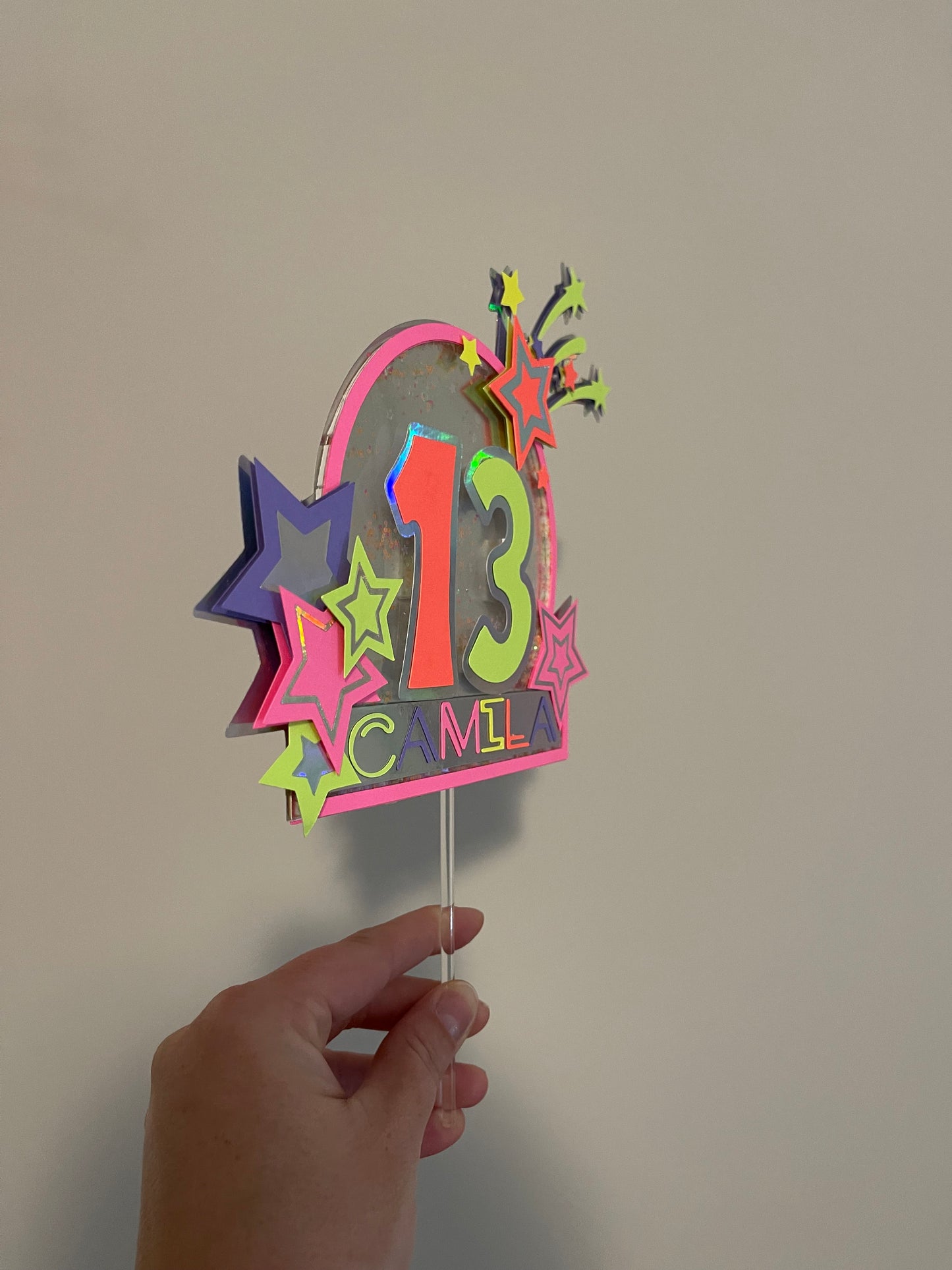 CAKE TOPPER SENCILLO PERSONALIZADO