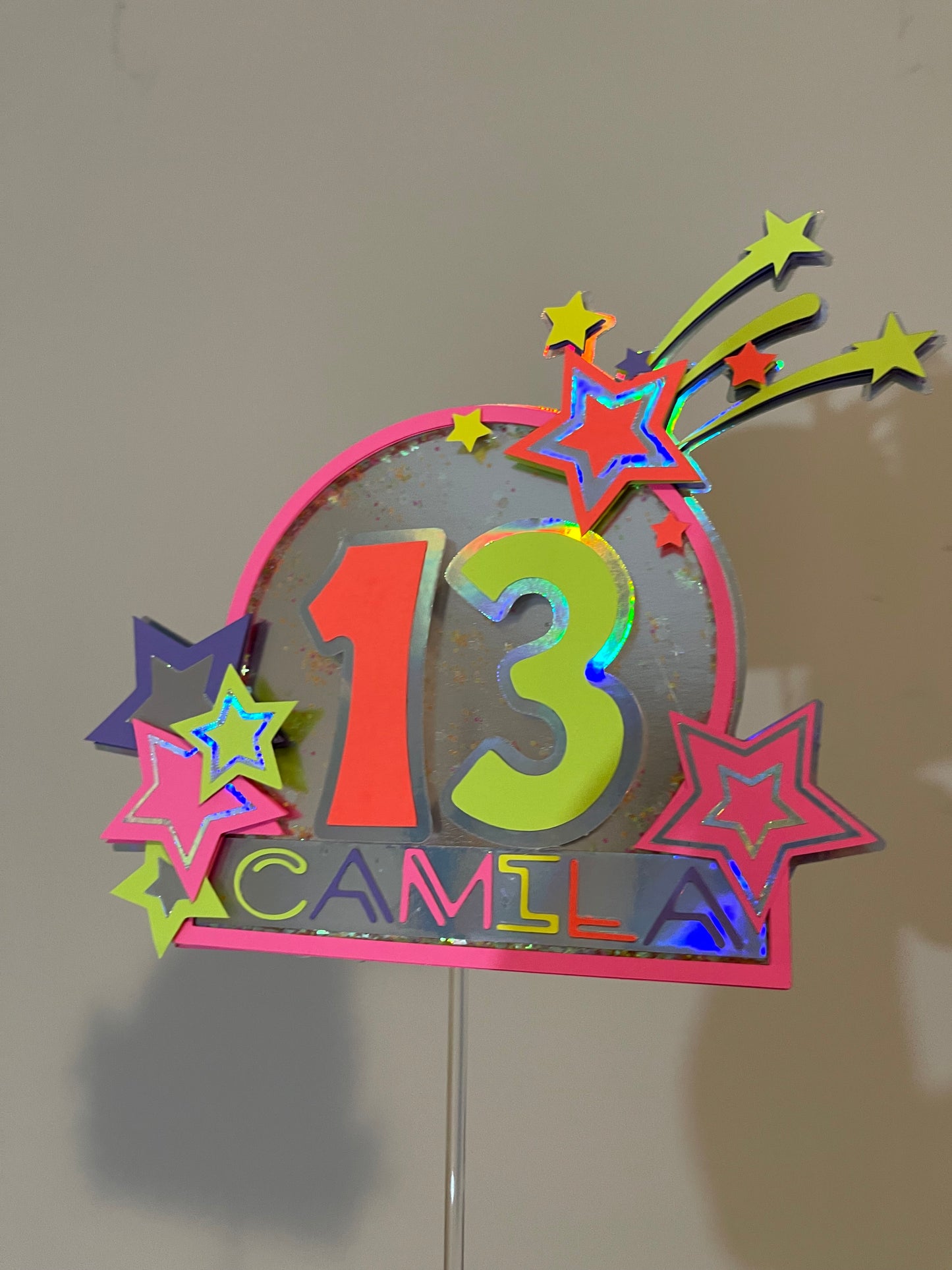 CAKE TOPPER SENCILLO PERSONALIZADO