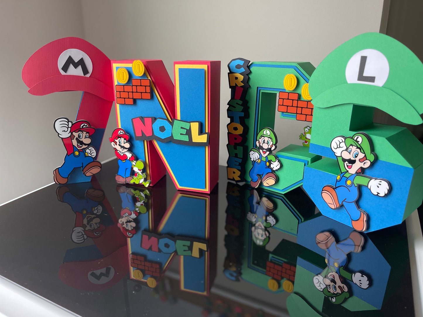 LETRAS 3D MARIO & LUIGI