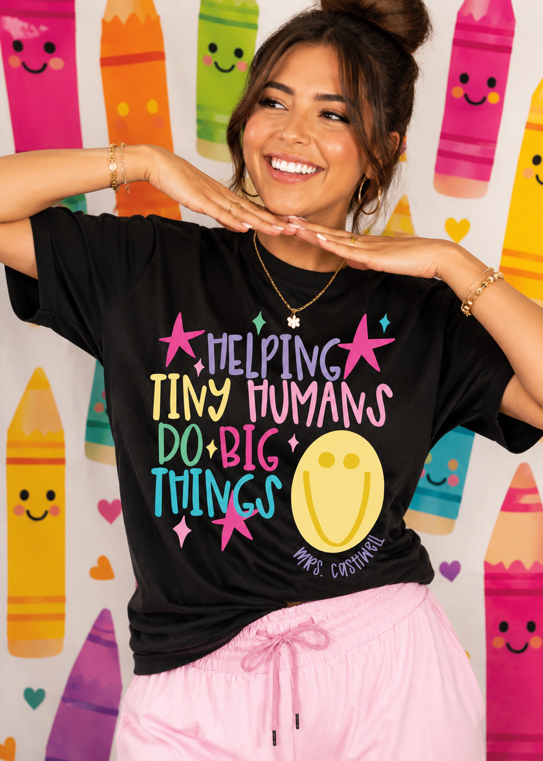 Helping Tiny Humans Do Big Things Teacher Shirt