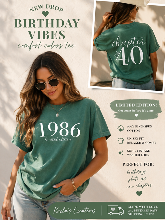 1986 Limited Edition Tee – Chapter 40 Birthday Shirt | Comfort Colors Unisex