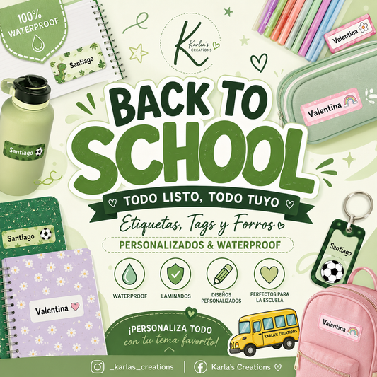📚✨ Back to School Personalized Labels, Tags & Covers ✨📚