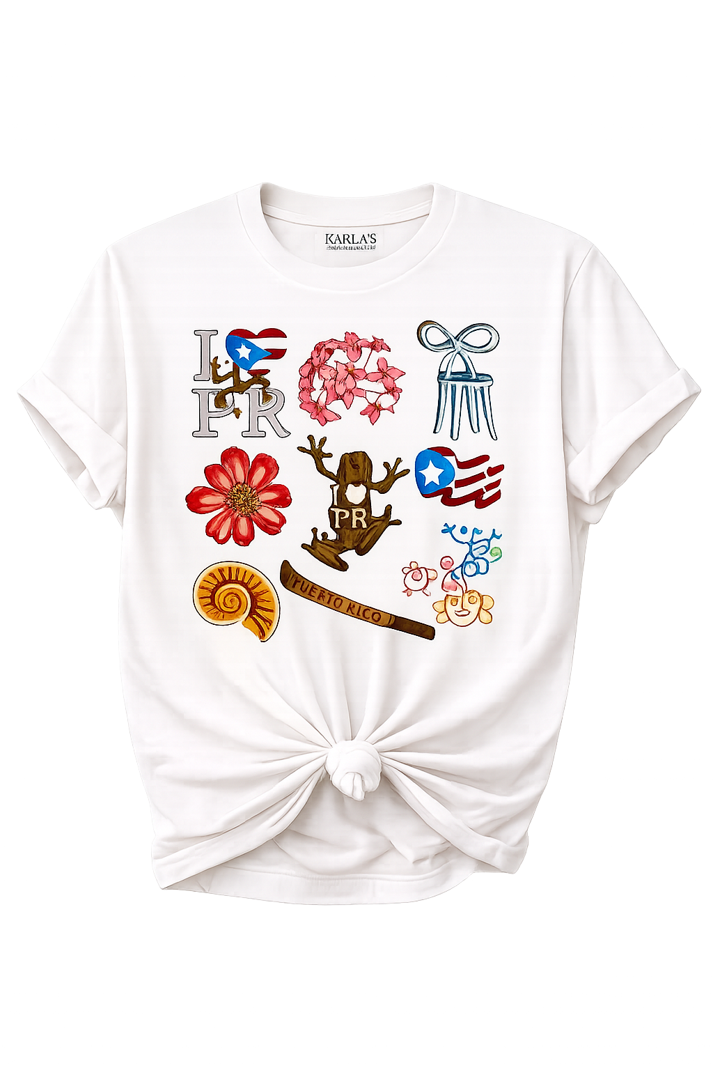 Camiseta Puerto Rico Unisex | T-Shirt Boricua Diseño Cultural | Camisa Blanca Estilo Vintage