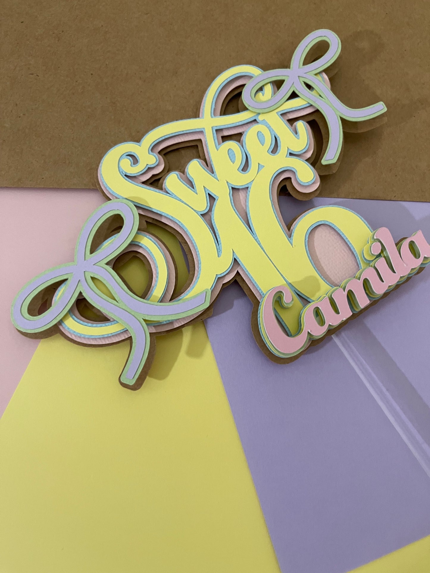 Sweet 16 Cake Topper | 16 Birthday | Sweet Sixteen