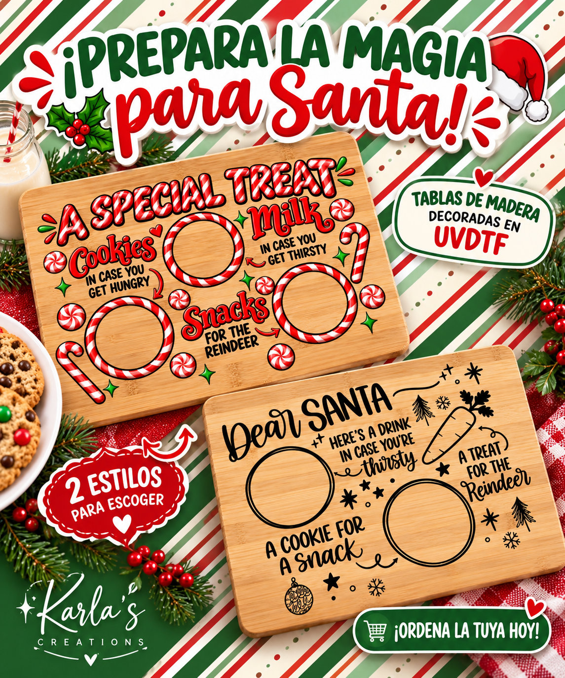 Tabla Navideña para Santa 🎅 | UVDTF | Santa Claus | Table  for Santa