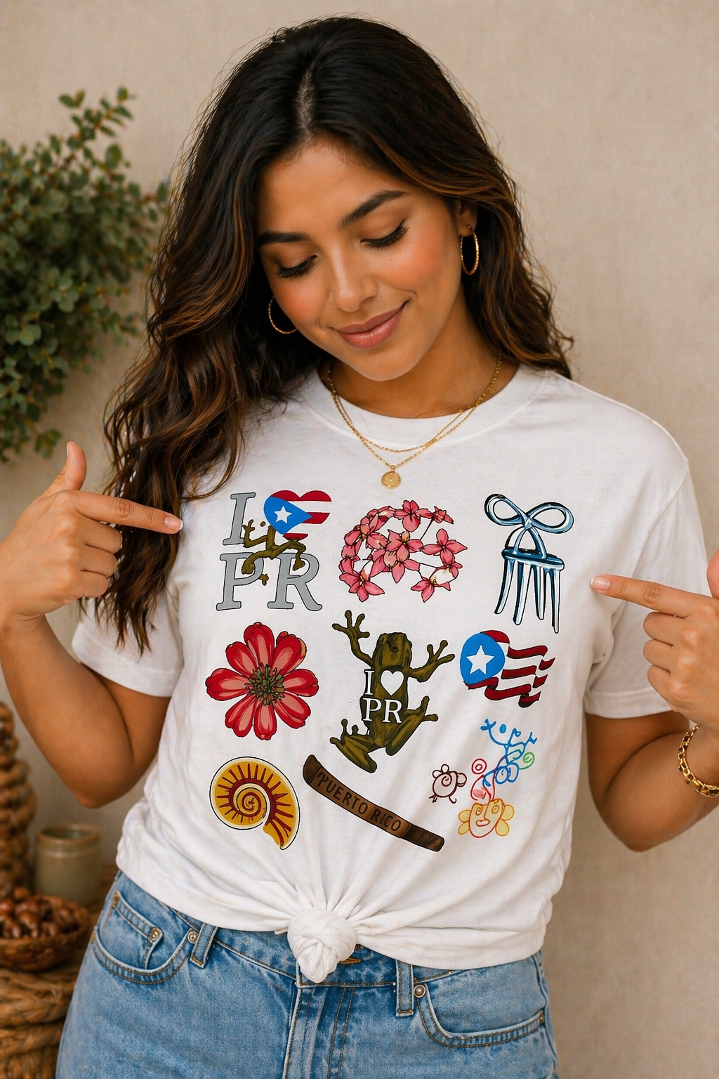 Camiseta Puerto Rico Unisex | T-Shirt Boricua Diseño Cultural | Camisa Blanca Estilo Vintage