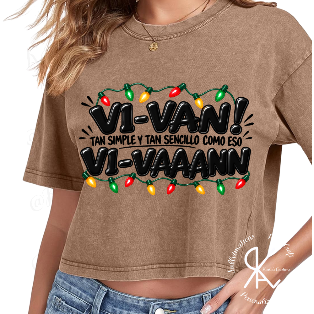 VI-VANNN! | Crop Top - Puerto Rican Christmas Shirt 🎄🇵🇷