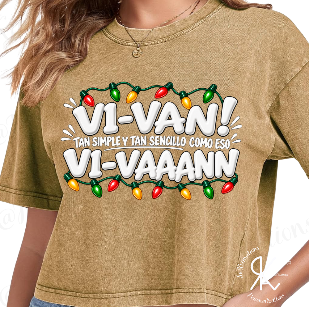 VI-VANNN! | Crop Top - Puerto Rican Christmas Shirt 🎄🇵🇷