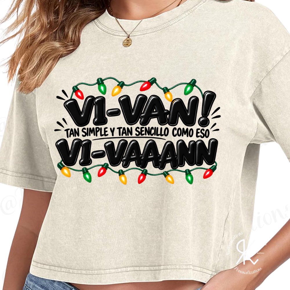 VI-VANNN! | Crop Top - Puerto Rican Christmas Shirt 🎄🇵🇷