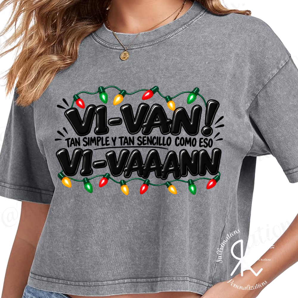 VI-VANNN! | Crop Top - Puerto Rican Christmas Shirt 🎄🇵🇷
