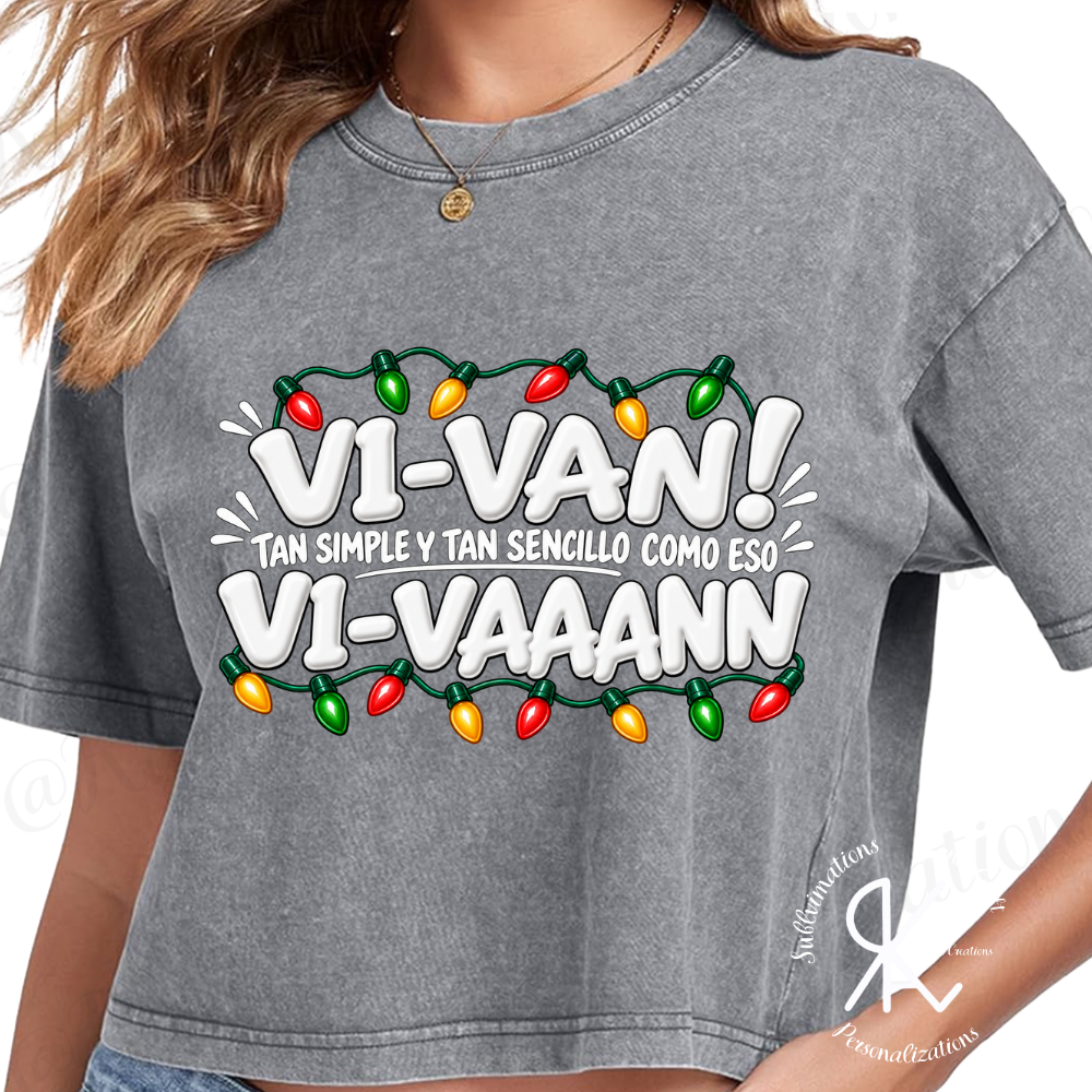 VI-VANNN! | Crop Top - Puerto Rican Christmas Shirt 🎄🇵🇷