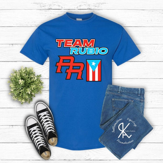 Team Rubio Puerto Rico Shirt | PR Flag Graphic Tee | Boricua Pride Unisex T-Shirt
