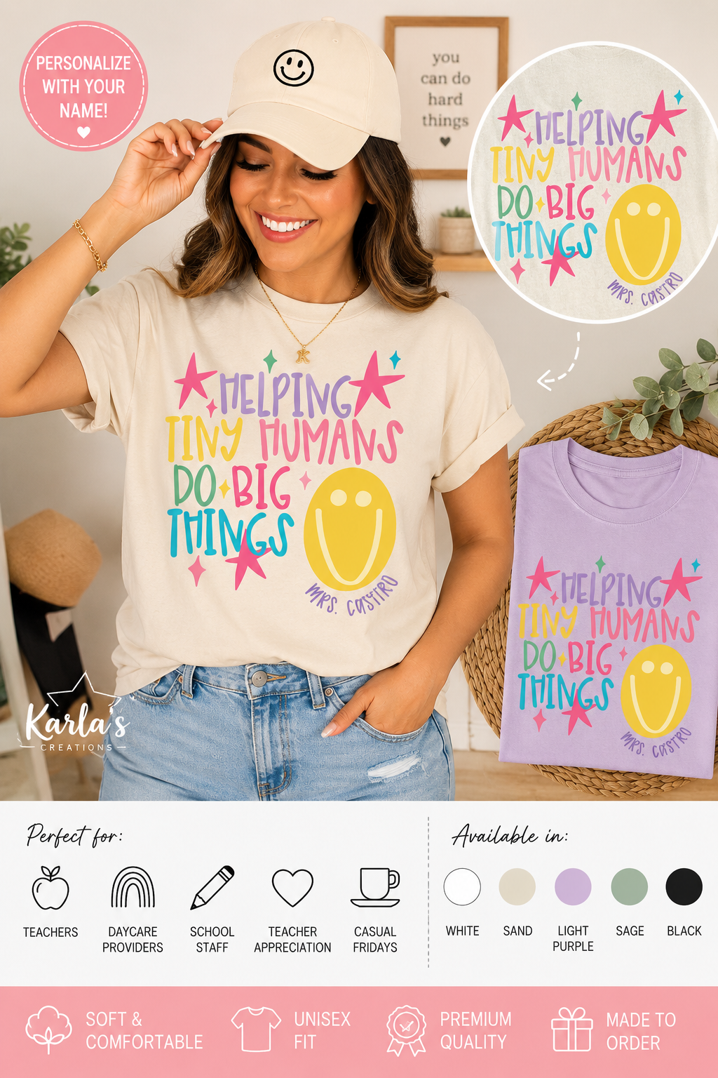 Helping Tiny Humans Do Big Things Teacher Shirt