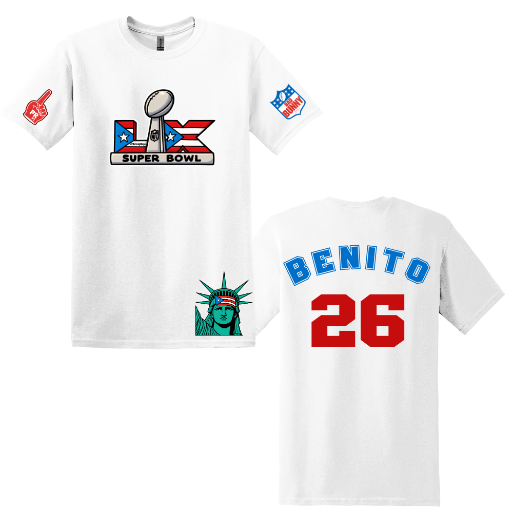 Camisa Benito Bowl 26 – Edición Puerto Rico Super Bowl