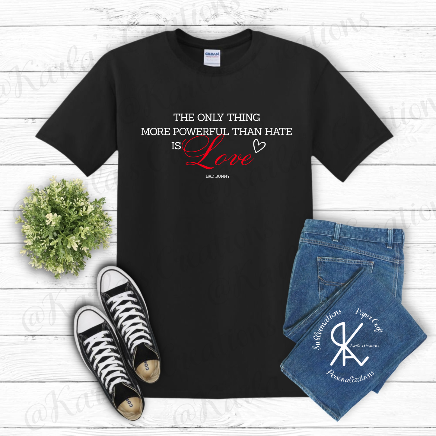 Camiseta “Love Is More Powerful Than Hate” | Love Tee Inspired